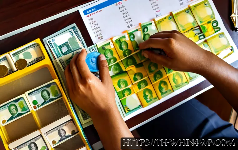 Home 29 재테크 초보자를 위한 자산배분 가이드 - Photorealistic overhead view of a beginner investor’s tidy home desk in Thailand, hands arranging si...
