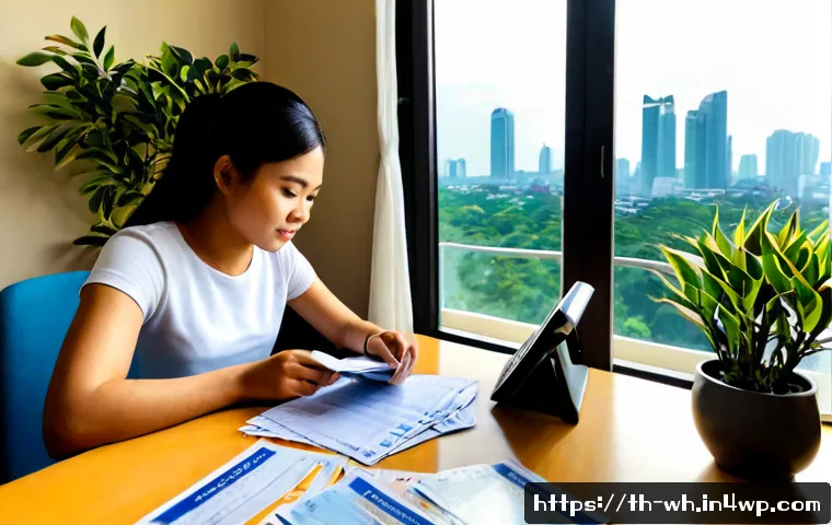 Home 17 20대 재정 계획과 자산배분 - Photorealistic young Thai professional in their twenties planning personal finances at a clean apart...
